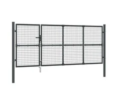 Tinkliniai sodo vartai, antracito spalvos, 350x175cm, plienas