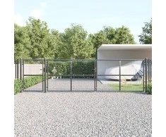 Tinkliniai sodo vartai, antracito spalvos, 500x175 cm, plienas