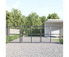 Tinkliniai sodo vartai, antracito spalvos, 400x175 cm, plienas