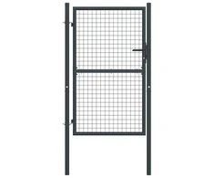Tinkliniai sodo vartai, pilki, 100x200cm, galvanizuotas plienas