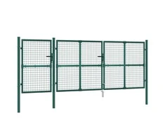 Tinkliniai sodo vartai, žalios spalvos, 400x175cm, plienas