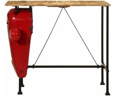 Traktoriaus baro stalas, raudonas/rudas, 55x120x107cm, mango