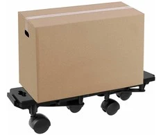 Transportavimo platformos su 4 ratukais, 4vnt., juodos, PP