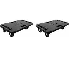 Transportavimo vežimėlis, 2 vnt., juodos spalvos, PP, 300kg