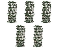Treliažai-tvoros, 5vnt., 180x60cm, gluosnis, su lapais
