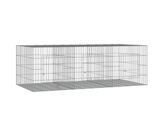 Triušių narvas, 3 segmentai, 163x79x54cm, galvanizuota geležis