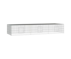 Triušių narvas, 3 segmentai, 325x109x54cm, galvanizuota geležis