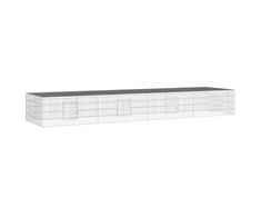 Triušių narvas, 4 segmentai, 433x109x54cm, galvanizuota geležis
