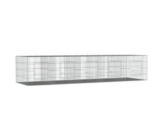 Triušių narvas, 5 segmentai, 273x79x54cm, galvanizuota geležis