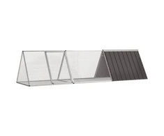 Triušių narvas, antracito, 302,5x80,5x71cm, plienas