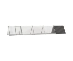 Triušių narvas, antracito, 504,5x80,5x71cm, plienas