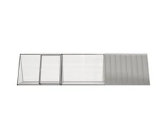 Triušių narvas, pilkas, 302,5x80,5x71cm, galvanizuotas plienas