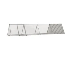 Triušių narvas, pilkas, 403,5x80,5x71cm, galvanizuotas plienas