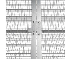 Triušių narvas, pilkas, 403,5x80,5x71cm, galvanizuotas plienas