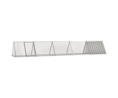 Triušių narvas, pilkas, 504,5x80,5x71cm, galvanizuotas plienas