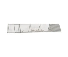 Triušių narvas, pilkas, 504,5x80,5x71cm, galvanizuotas plienas