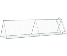 Triušių narvas, sidabrinis, 400x105x91cm, plienas
