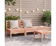 Trivietė sodo sofa, douglas eglės medienos masyvas