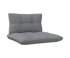 Trivietė sodo sofa su pilkomis pagalvėlėmis, pušies masyvas