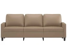 Trivietė sofa, kapučino spalvos, 180cm, dirbtinė oda