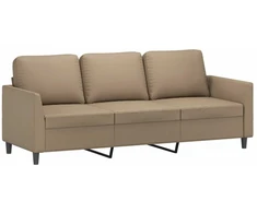 Trivietė sofa, kapučino spalvos, 180cm, dirbtinė oda