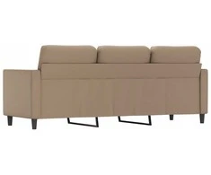 Trivietė sofa, kapučino spalvos, 180cm, dirbtinė oda