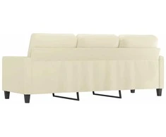 Trivietė sofa, kreminės spalvos, 180cm, dirbtinė oda