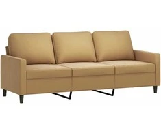 Trivietė sofa, rudos spalvos, 180cm, aksomas