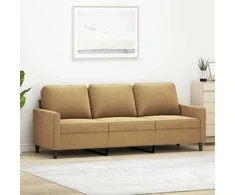 Trivietė sofa, rudos spalvos, 180cm, aksomas