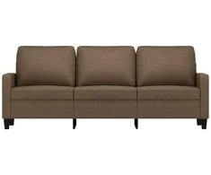 Trivietė sofa, rudos spalvos, 180cm, audinys