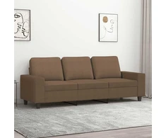Trivietė sofa, rudos spalvos, 180cm, audinys