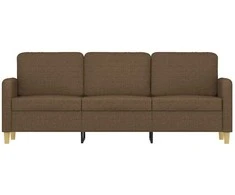 Trivietė sofa, rudos spalvos, 180cm, audinys