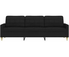 Trivietė sofa, rudos spalvos, 210cm, audinys
