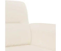 Trivietė sofa, smėlio spalvos, 180cm, mikropluošto audinys