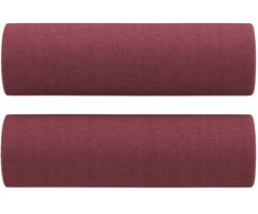Trivietė sofa su pagalvėlėmis, raudonojo vyno, 180cm, audinys