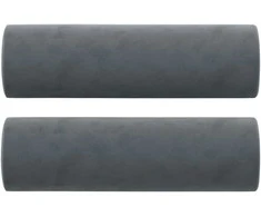 Trivietė sofa su pagalvėlėmis, tamsiai pilka, 180cm, aksomas