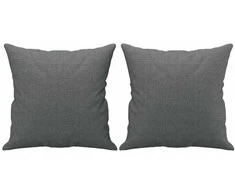 Trivietė sofa su pagalvėlėmis, tamsiai pilka, 180cm, audinys
