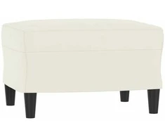 Trivietė sofa su pakoja, kreminės spalvos, 180cm, aksomas