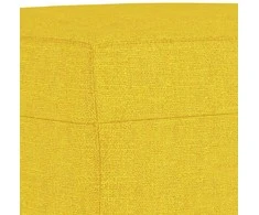 Trivietė sofa su pakoja, šviesiai geltona, 180cm, audinys