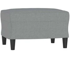 Trivietė sofa su pakoja, šviesiai pilka, 180cm, audinys