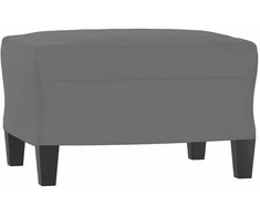 Trivietė sofa su pakoja, tamsiai pilka, 180cm, audinys