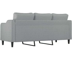 Trivietė sofa, šviesiai pilkos spalvos, 180cm, audinys