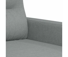 Trivietė sofa, šviesiai pilkos spalvos, 180cm, audinys