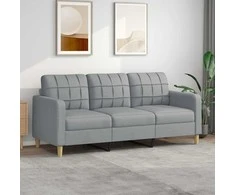 Trivietė sofa, šviesiai pilkos spalvos, 180cm, audinys