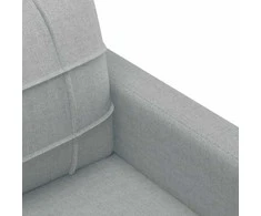 Trivietė sofa, šviesiai pilkos spalvos, 180cm, audinys