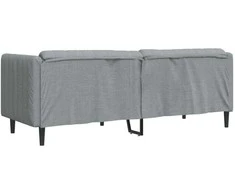 Trivietė sofa, šviesiai pilkos spalvos, audinys