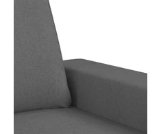 Trivietė sofa, tamsiai pilkos spalvos, 180cm, audinys