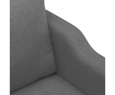 Trivietė sofa, tamsiai pilkos spalvos, 180cm, audinys