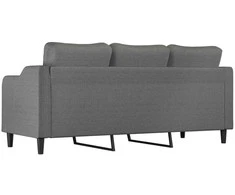 Trivietė sofa, tamsiai pilkos spalvos, 180cm, audinys