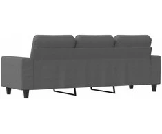 Trivietė sofa, tamsiai pilkos spalvos, 180cm, audinys